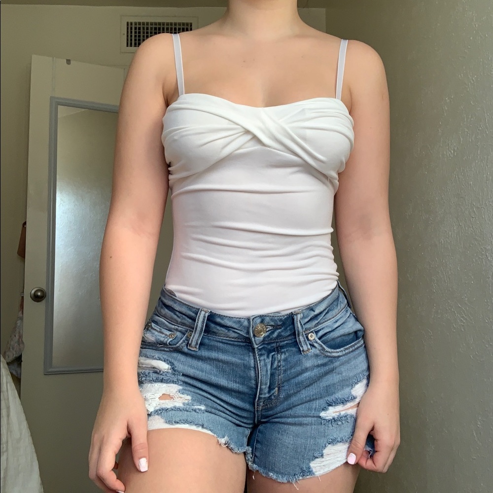 FASHION NOVA White bodysuit XSmall